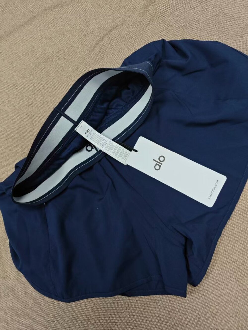 Brand New ALO Yoga 🤗 Navy Blue Match Point Shorts 🧘 Chic Athleisure - Picture 4 of 8